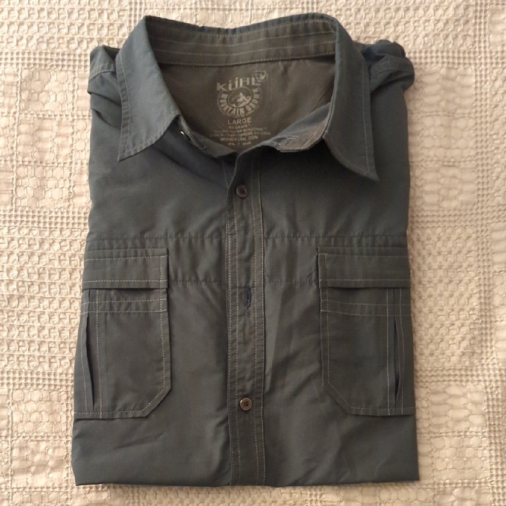 Kuhl Men's Blueish Gray Vintage Shirt EUC